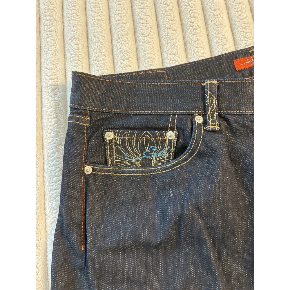 Ed Hardy Christian Audigier Fully Embroidered Blue skull Jeans 2009 Men’s 40x34 - Picture 4 of 11